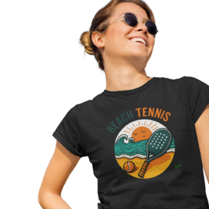 Baby Look Beach Tennis Onda Preta