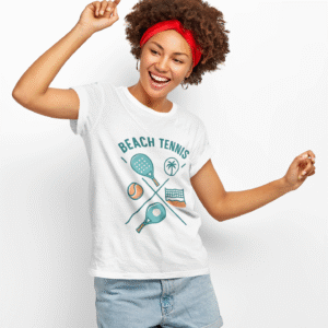 Camisa Unissex Beach Tennis Palmeira Branca