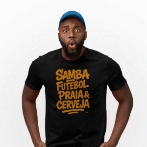 Camisa Unissex Samba Cerveja Preta