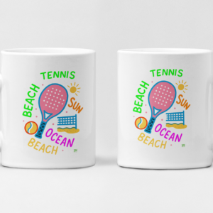 Caneca de Porcelana Beach Tennis Sun
