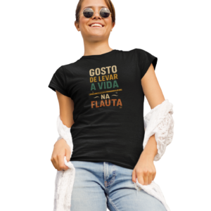 Baby Look Levar a Vida na Flauta Preta