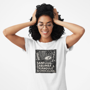 Camisa Unissex Dry Fit Sanfona Branca