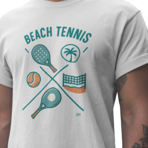 Camisa Unissex Dry Fit Beach Tennis Palmeira Branca