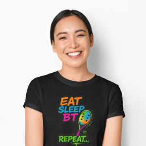 Baby Look Beach Tennis Eat Sleep BT Preta