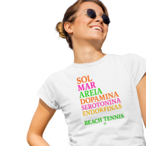 Baby Look Beach Tennis Sol Mar Areia Branca
