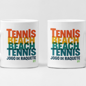 Caneca de Porcelana Beach Tennis Jogo de Raquete