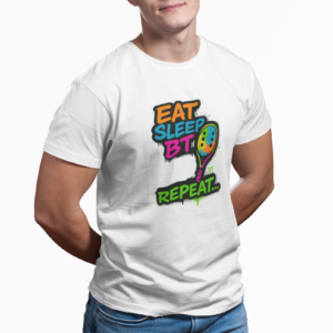 Camisa Unissex Beach Tennis Eat Sleep BT Branca