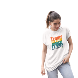 Camisa Unissex Beach Tennis Jogo de Raquete Branca