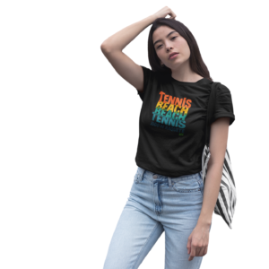 Camisa Unissex Beach Tennis Jogo de Raquete Preta